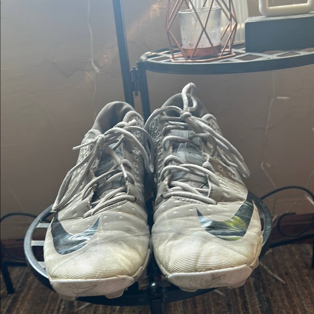 Nike Gray and Black football cleats